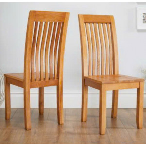 Ghế 6 Nan : 100% Gỗ Sồi + Mặt Ghế Gỗ 